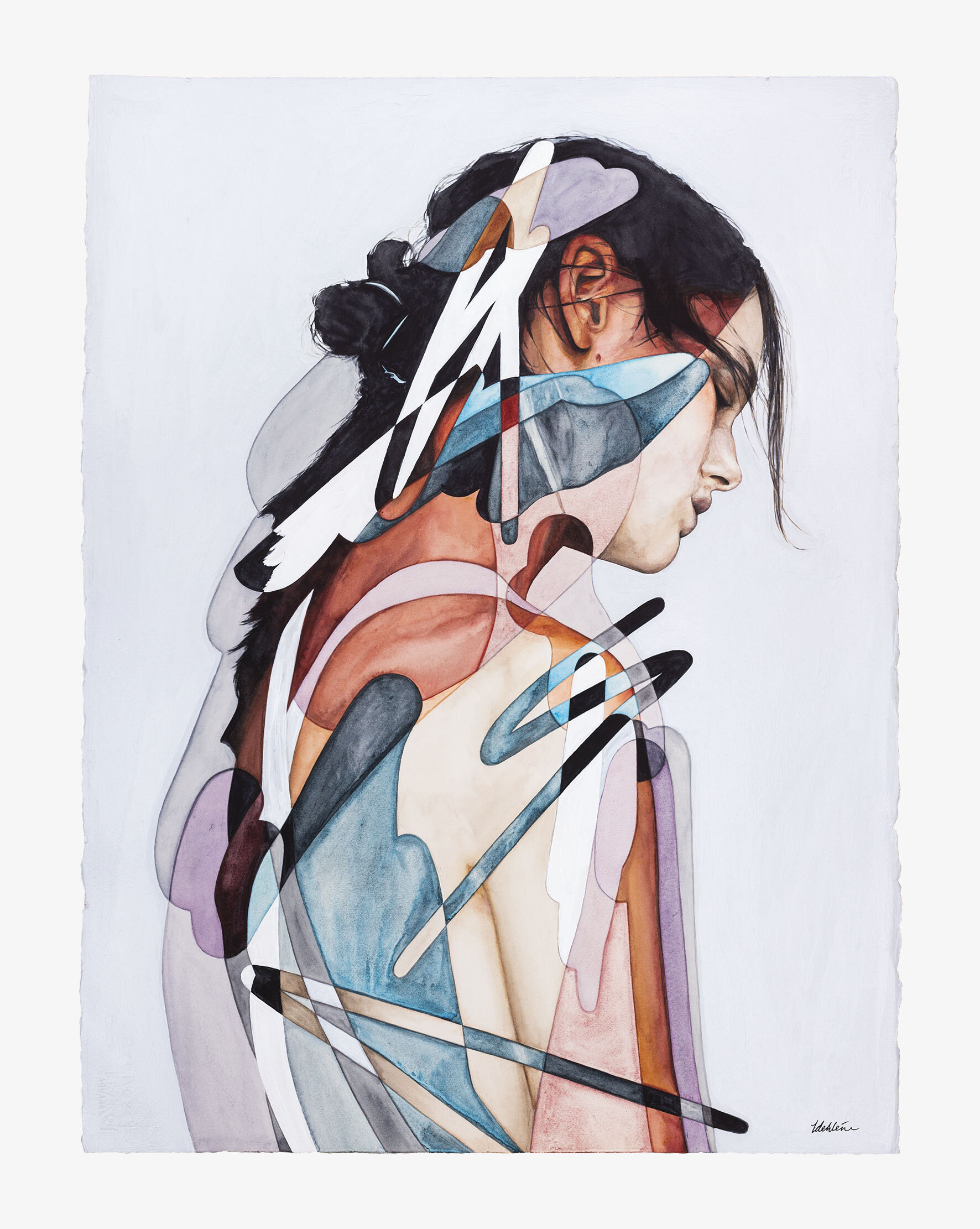   Migrations  2020, 56 x 76cm, Watercolour, Gouache and Acrylic on Paper  SOLD 