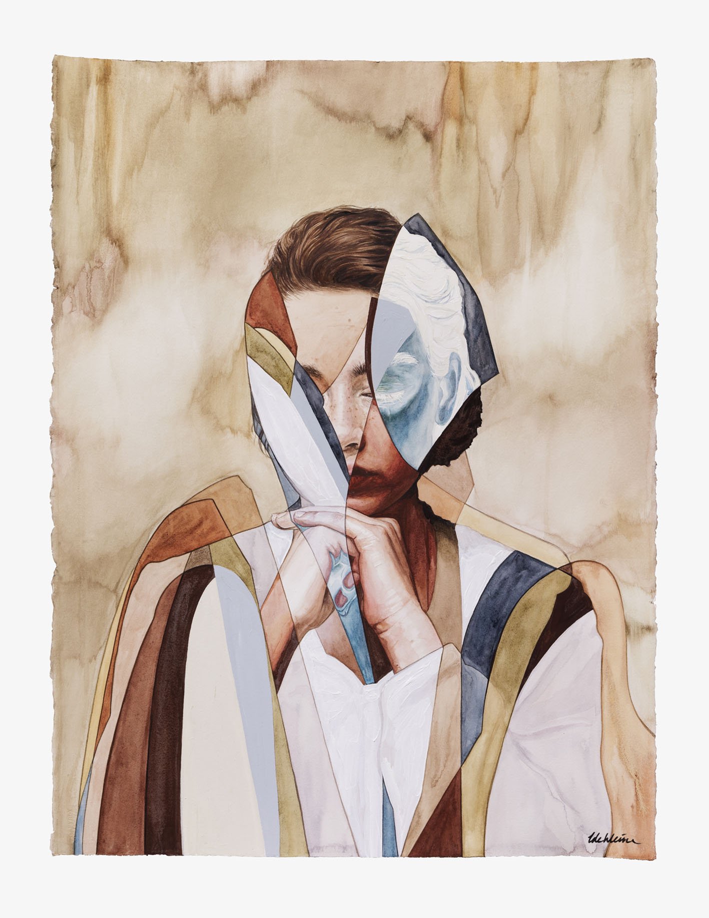 In The Liminal 2023, 56 x 76cm, Watercolour, Gouache and Acrylic on Paper SOLD