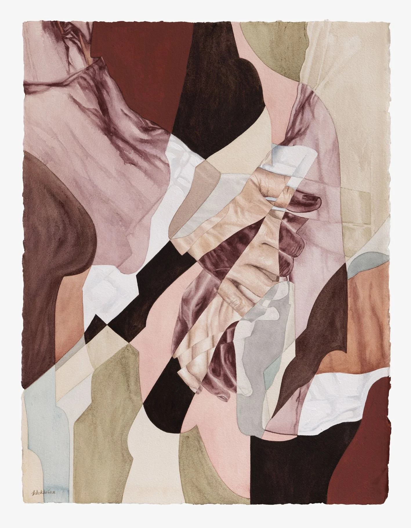   Disconnected  2025, 56 × 76cm, Watercolour, Gouache and Acrylic on Paper  SOLD 