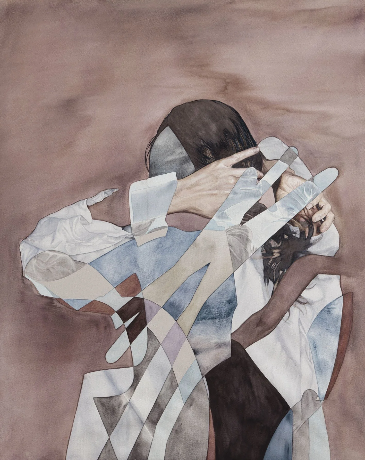   Homeward  2025, 90 × 113cm, Watercolour, Gouache and Acrylic on Paper  SOLD 
