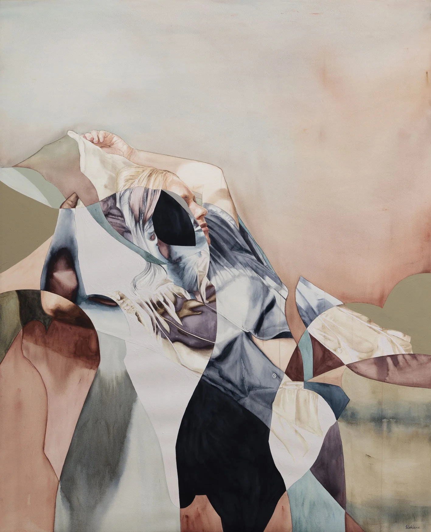   Passenger  2025, 110 × 140cm, Watercolour, Gouache and Acrylic on Paper  SOLD 