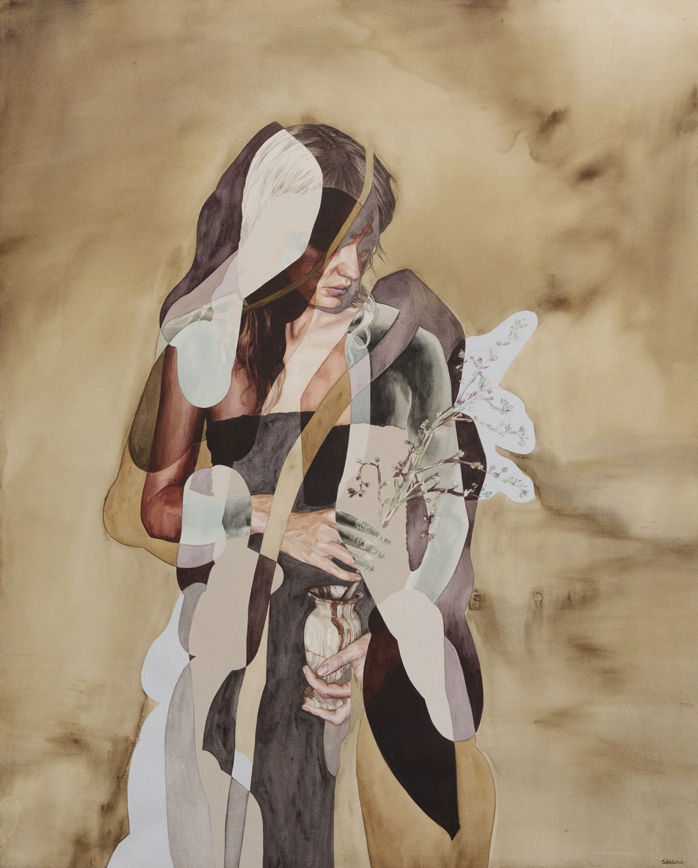  Relic  2025, 113 × 140cm, Watercolour, Gouache and Acrylic on Paper  SOLD 
