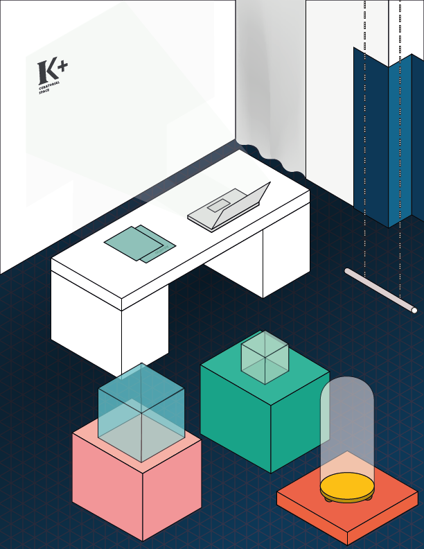 A postcard design for my colleagues at Kinetic and K+. An isometric illustration featuring some of the representative icons of the frequent exhibitions we had. All the cards were printed and messages were typed using Royal Coral 1960 Cursive, limited edition typewriter.