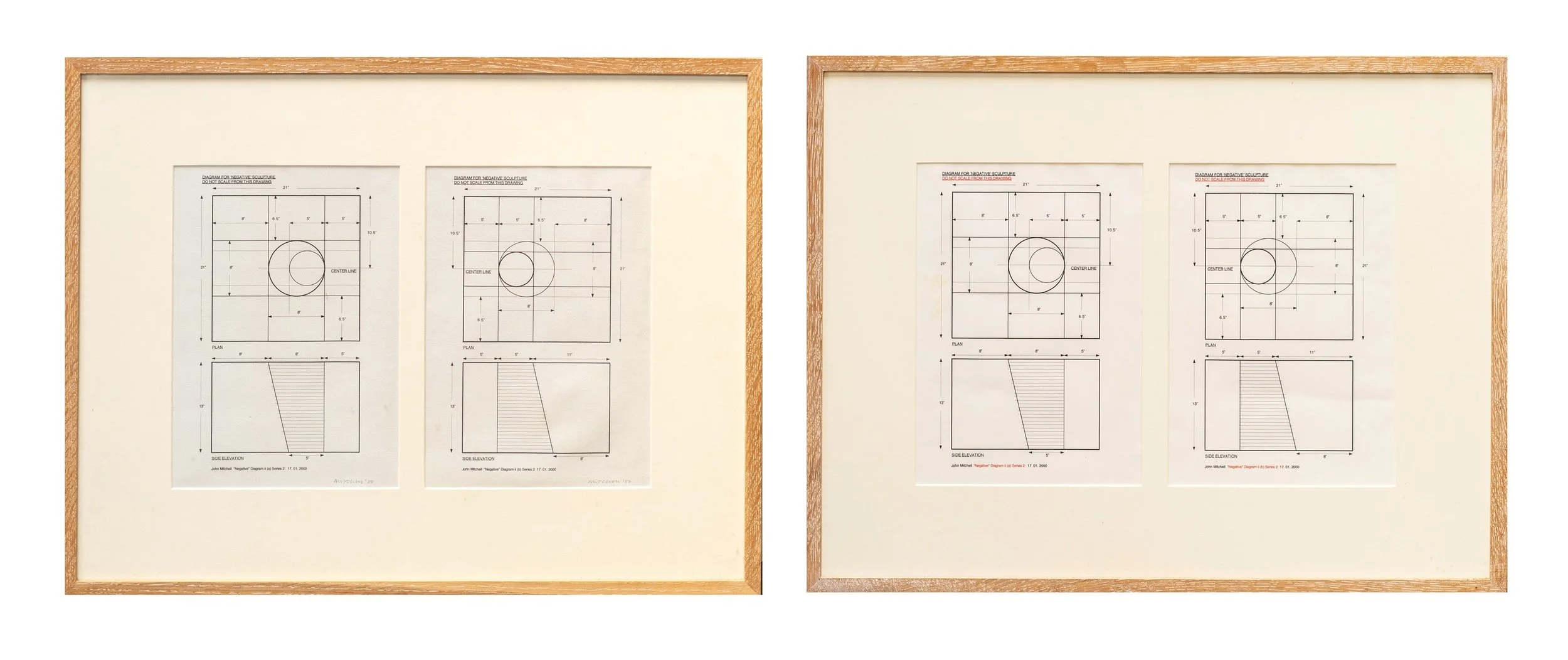 John MITCHELL (1943-2014) Bronze Blocks with Conic Voids
