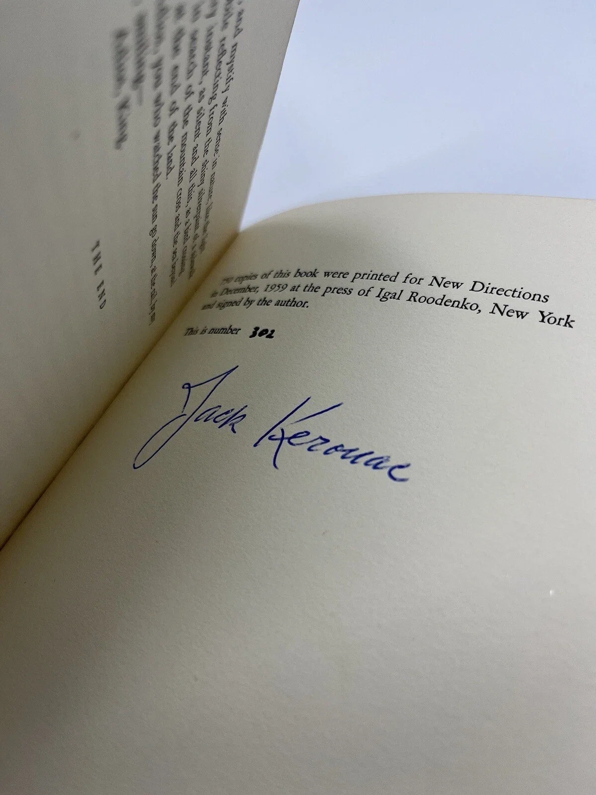 Jack Kerouac Signed Excerpts From Visions of Cody 1959 1st Ltd Edition