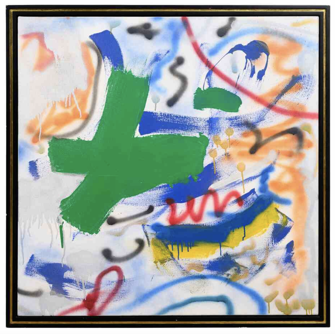 Dennis Hopper, 'Early Painting' (1980), mixed media on canvas – original art for sale and art rental