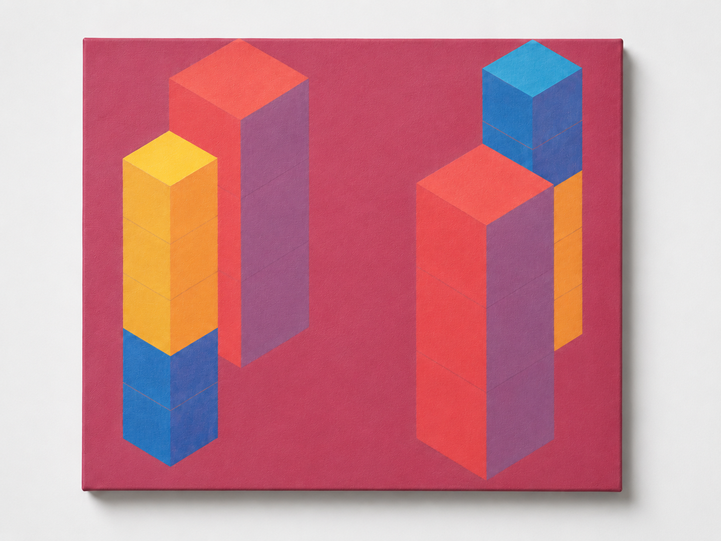John Mitchell, 'Projected Piers from Pier & Its Projection' (1986/87), large oil on canvas – art for sale and art rental