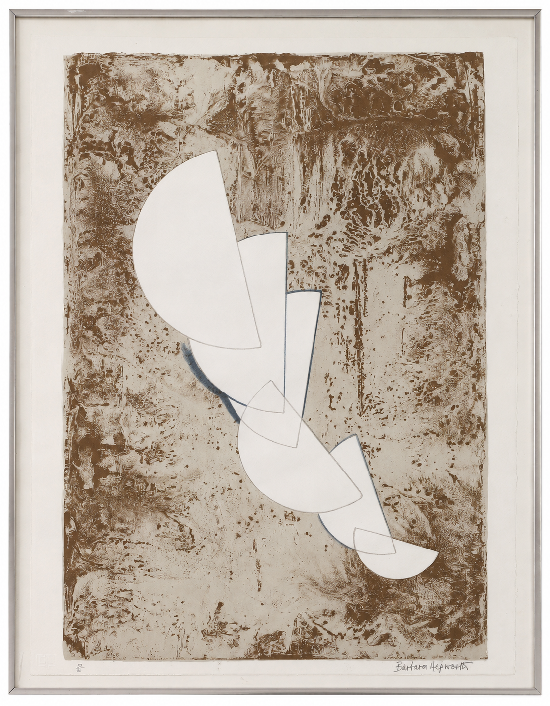 Dame Barbara Hepworth, Fragment from The Aegean Suite, 1971, signed limited-edition colour lithograph, available for sale and art rental in London