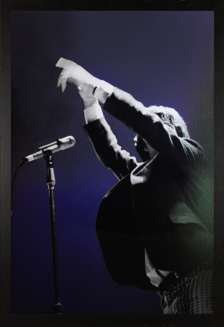 Gered Mankowitz, Mick Jagger Live, 1965, oversized lenticular Rolling Stones concert photograph, edition 3 of 5, available for sale and art rental in London