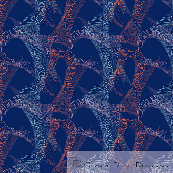 Abstract Wavy Line Repeat