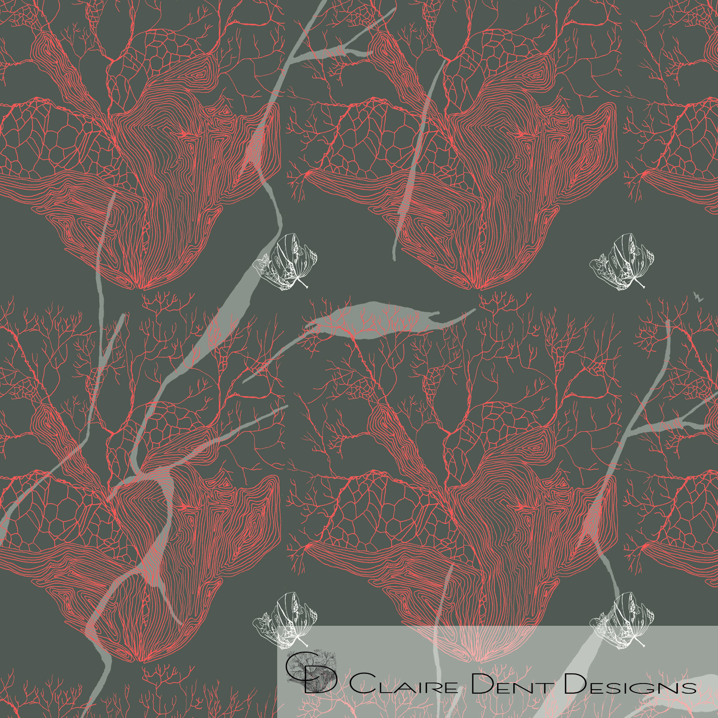 Abstract Tree Growing Earthtones