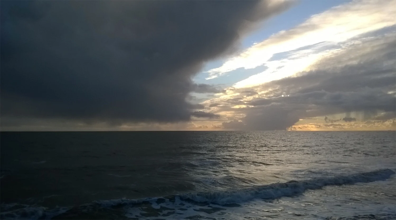 On the edge of a weather front in March