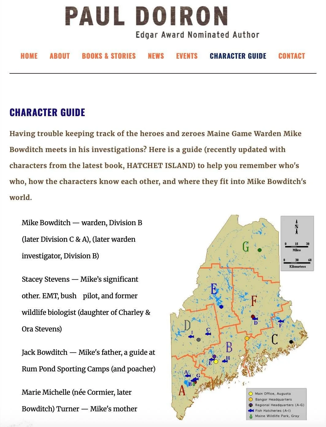 Did you know I have a character guide to the Mike Bowditch series (16 books and counting)? It&rsquo;s a reference I end up using myself&mdash; I&rsquo;ve created more than 425 characters!&mdash;because I need to keep track of the all when I&rsquo;m w