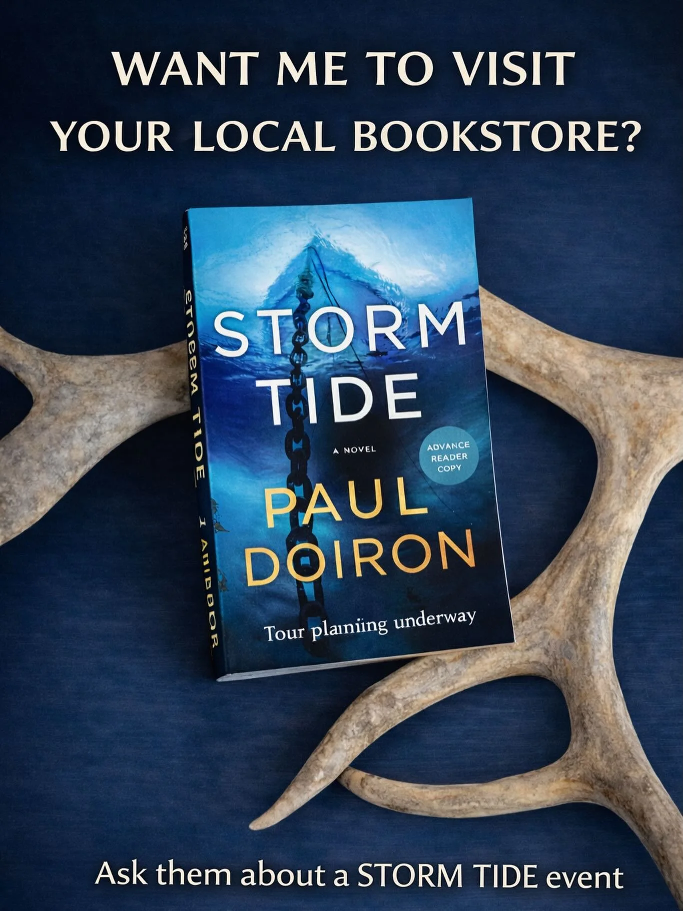 STORM TIDE tour planning is underway.

If you&rsquo;d like to help bring me to your area, there is a simple and genuinely helpful way to do it: let your local independent bookstore know you&rsquo;d be interested in a STORM TIDE event.

I don&rsquo;t 
