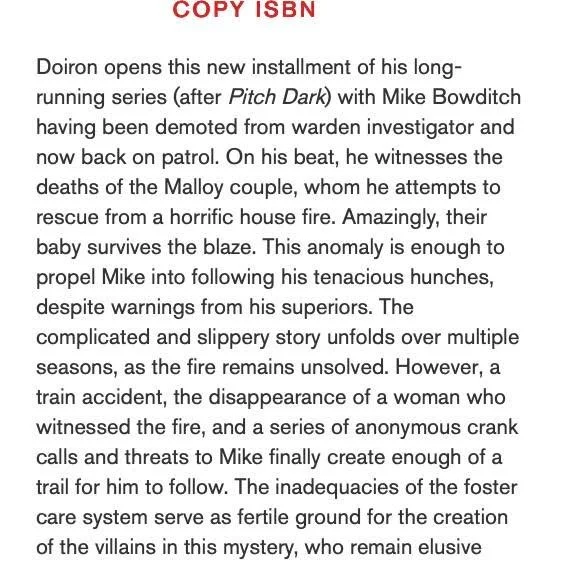 Library Journal is out with the first prepublication review of STORM TIDE, and I couldn&rsquo;t be more grateful to reviewer Tina Panik. For mystery writers, there&rsquo;s no more important audience than librarians &mdash; they are the great matchmak