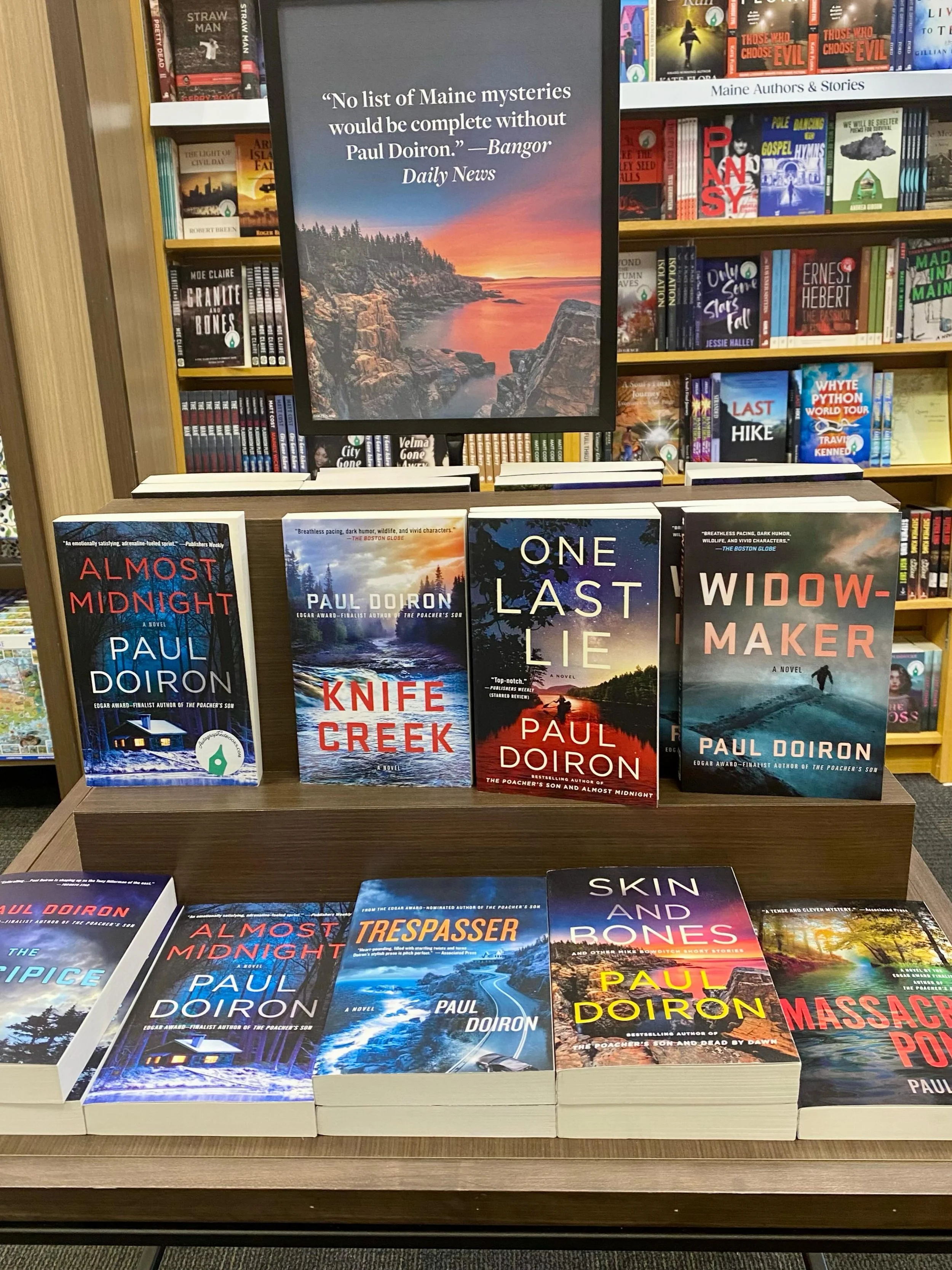 Thank you, @booksamillion! I didn&rsquo;t know anything about this display. Seeing it was more than an amazing surprise. It was flattering and humbling. Who is this Paul Doiron guy? I can barely believe it&rsquo;s me.