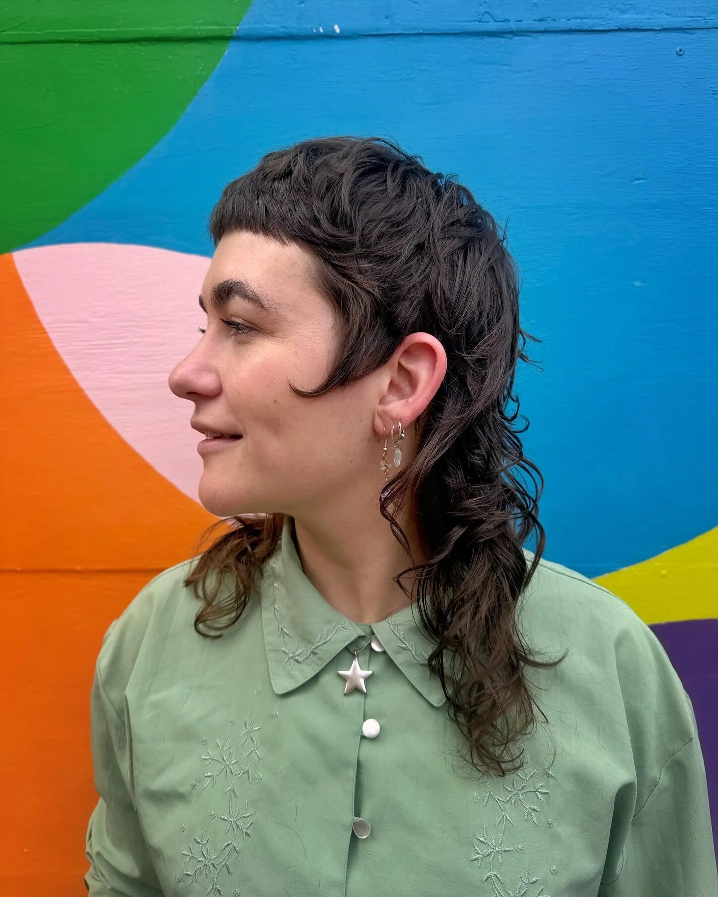 Razor cut Mullet