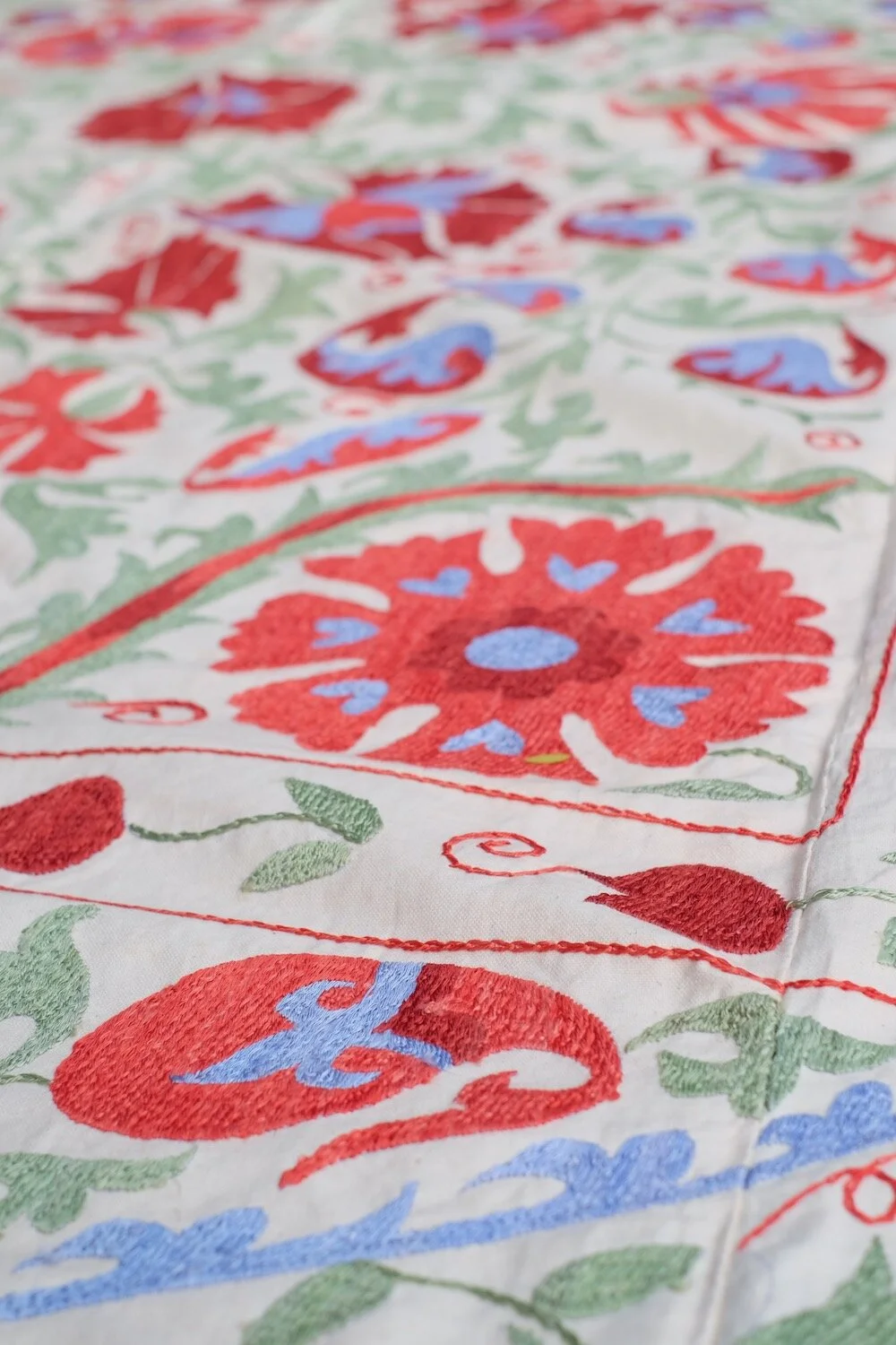 SOLD! Vintage Überwurf mit Seidenstickerei / Vintage Suzani, embroidered with silk