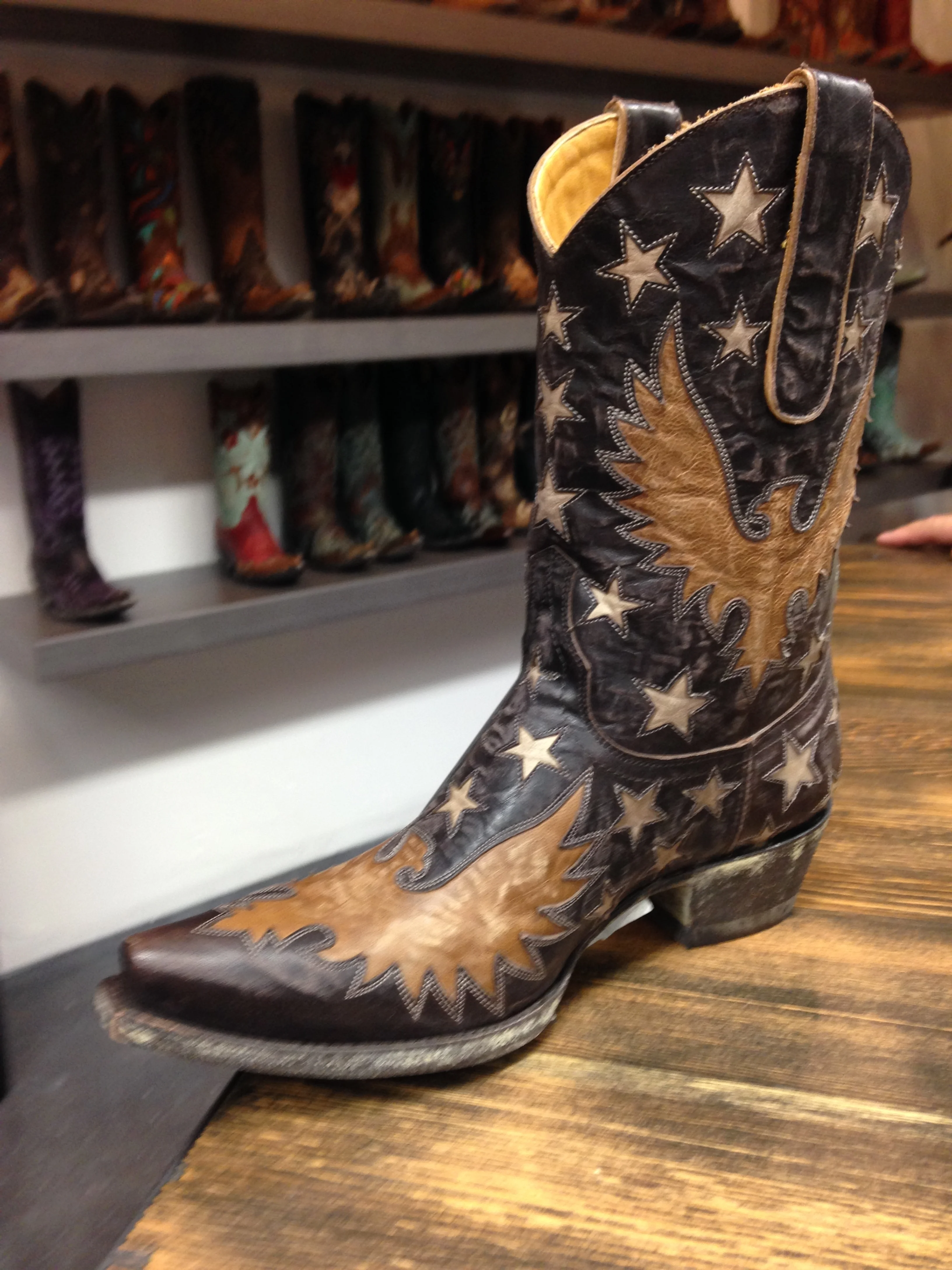 Old gringo star spangled boot.JPG