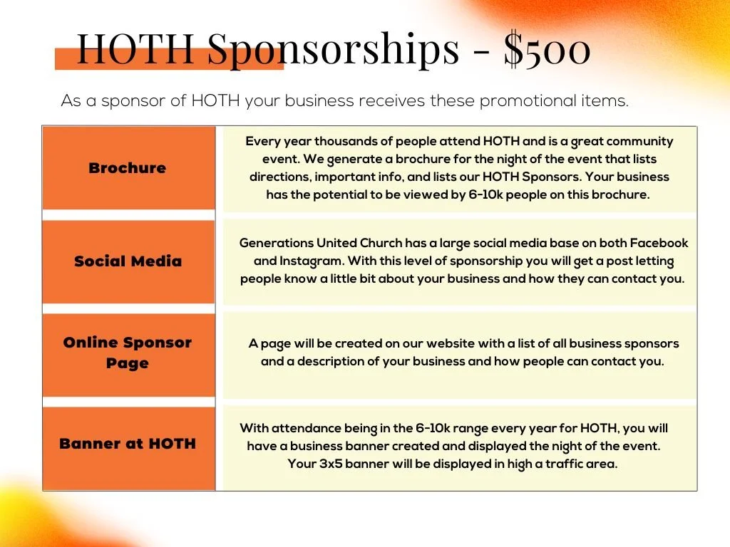 HOTH Business Sponsorship