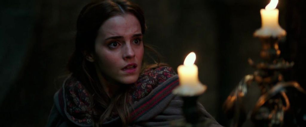 Belle (Watson) and Lumière (McGregor)
