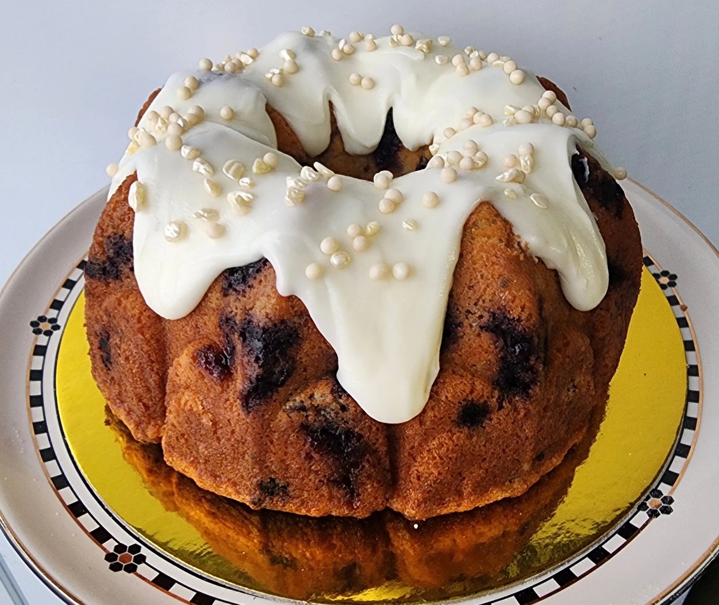 Madagascar Vanilla Blueberry Bundt Cake