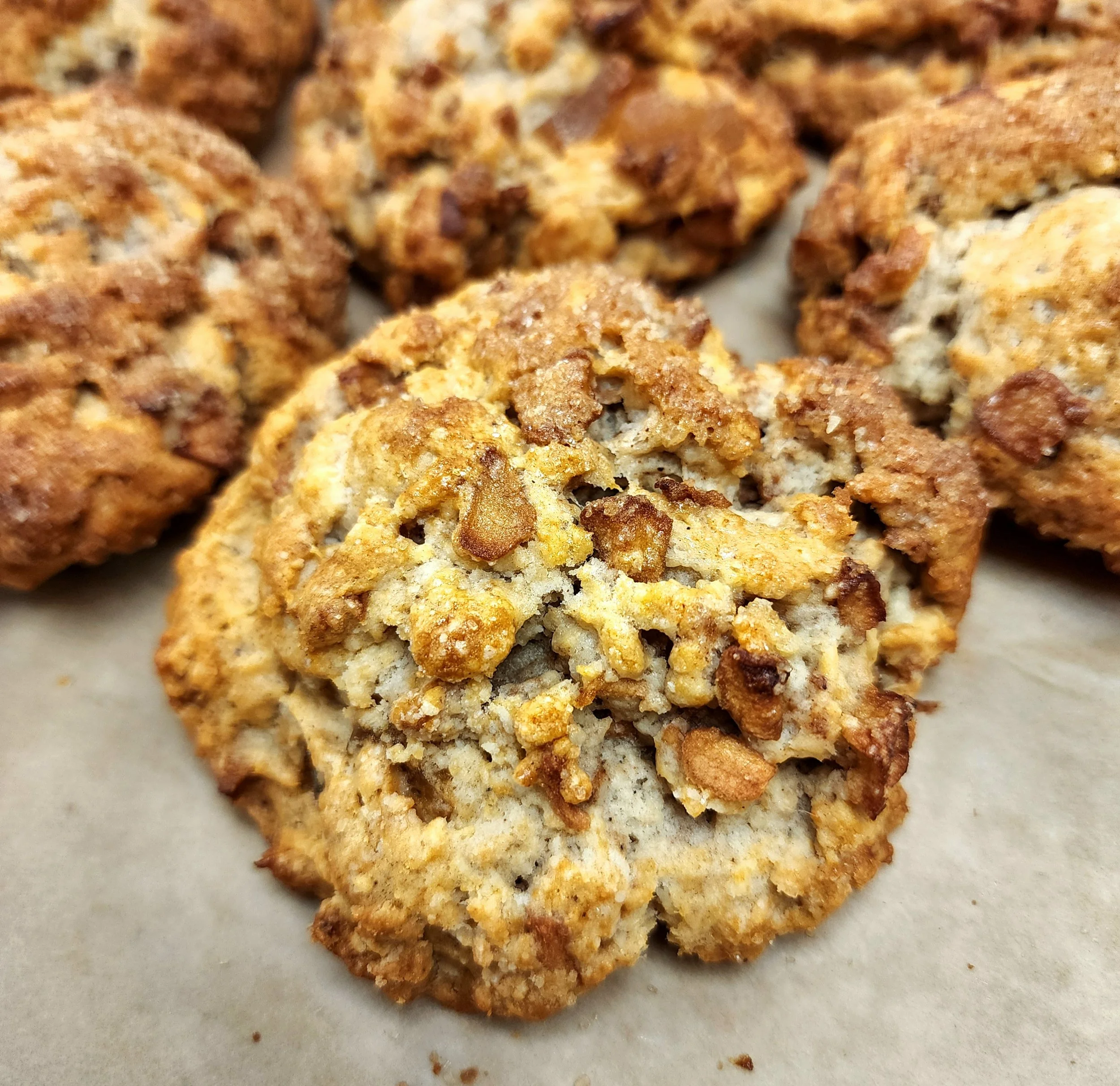 Roasted Apple and Candied Ginger Scone