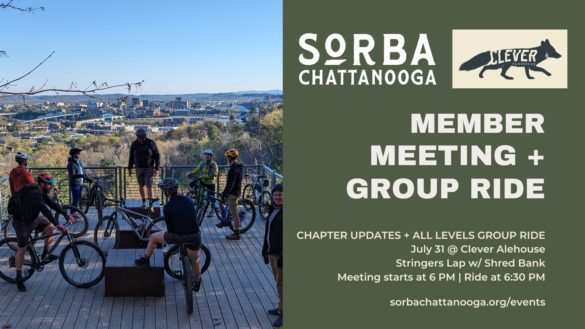 Open Chapter Meeting + Shred Bank Group Ride