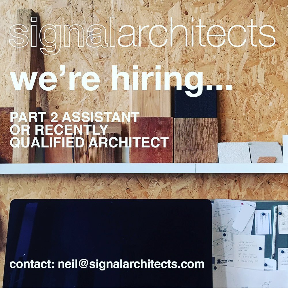 We&rsquo;re looking for some additional help. If you are interested or know someone who might be then please get in touch. neil@signalarchitects.com and the job description is on the RIAS website @riasmembership #signalarchitects #fiferiviera #locala
