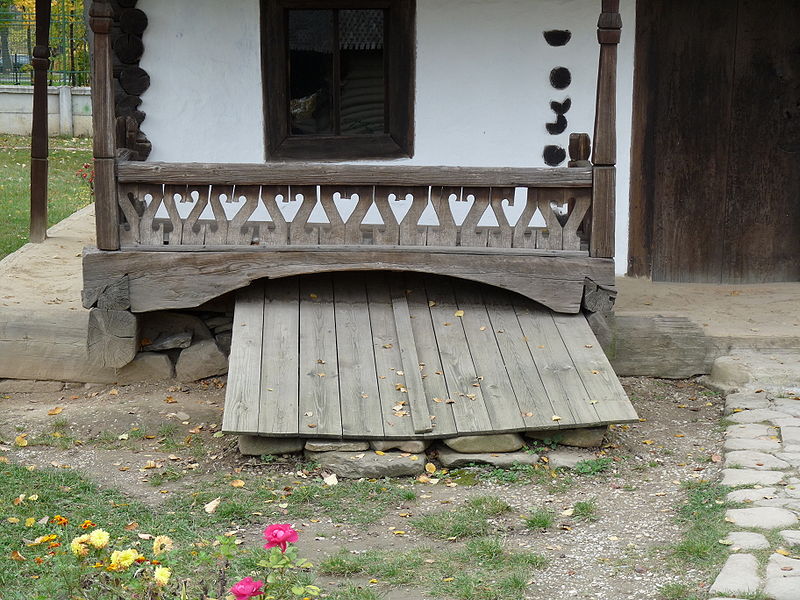 A Romanian cellar door, courtesy of Wikipedia . 