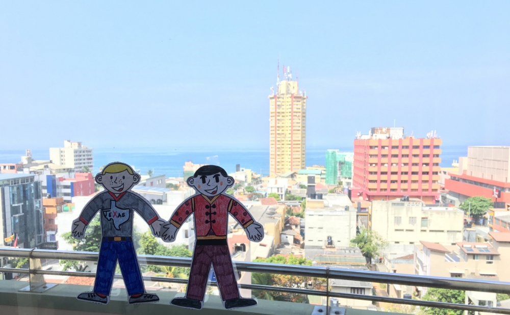 Flat Stanley and his friend Su Ming visit Sri Lanka.