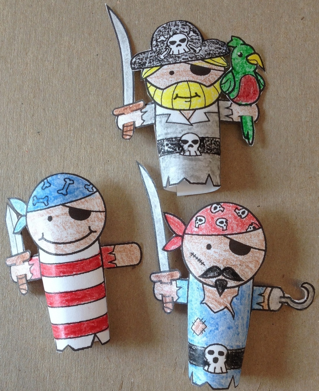 pirate finger puppets