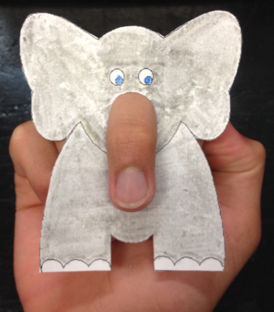 Make Your Own Elephant Finger Puppet