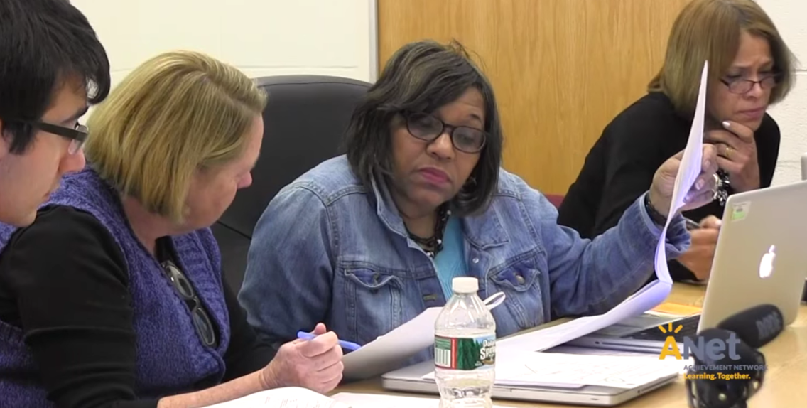 Staff at Condon Elementary School in Boston collaborate.