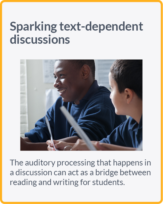 Sparking text-dependent discussions