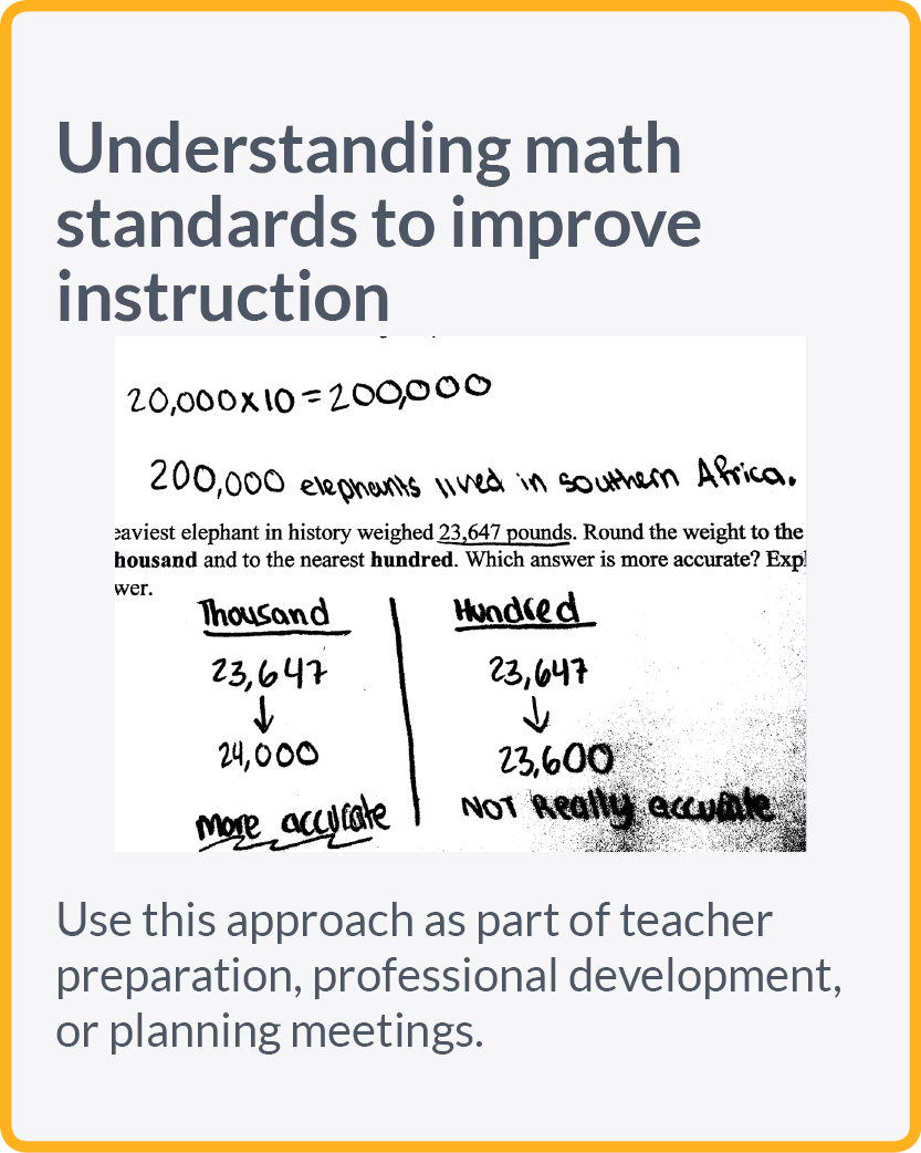 Understanding math standards to improve instruction