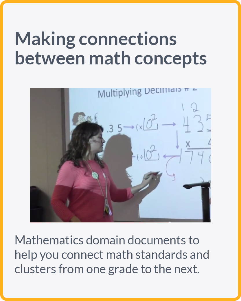 Making connections between math topics