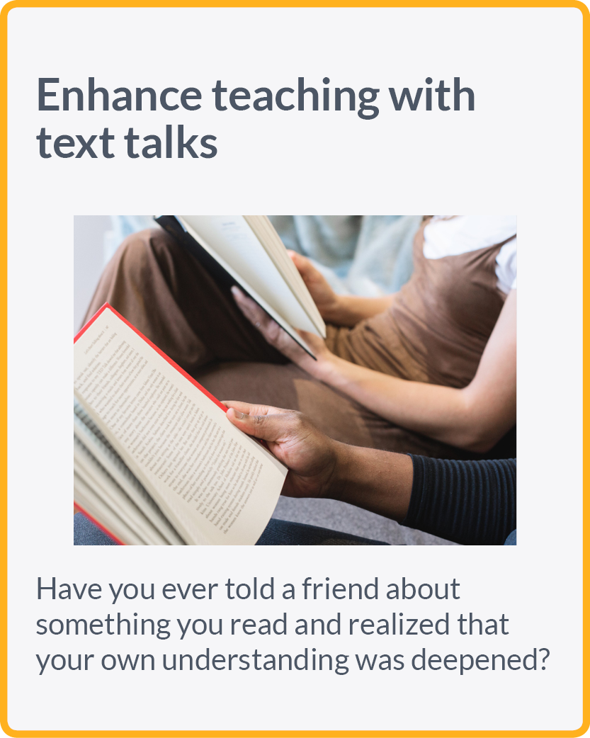 Enhance teaching with text talks