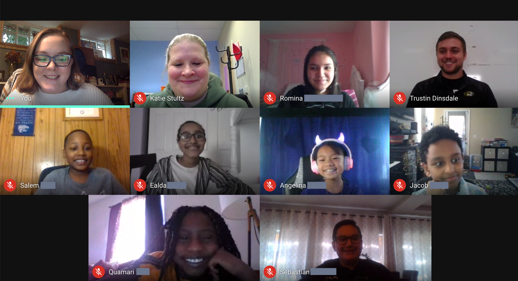 Students and staff at Omar D. Blair Charter School engage in a conversation about virtual learning with Whitney Emke, ANet’s Director of Partnership Engagement