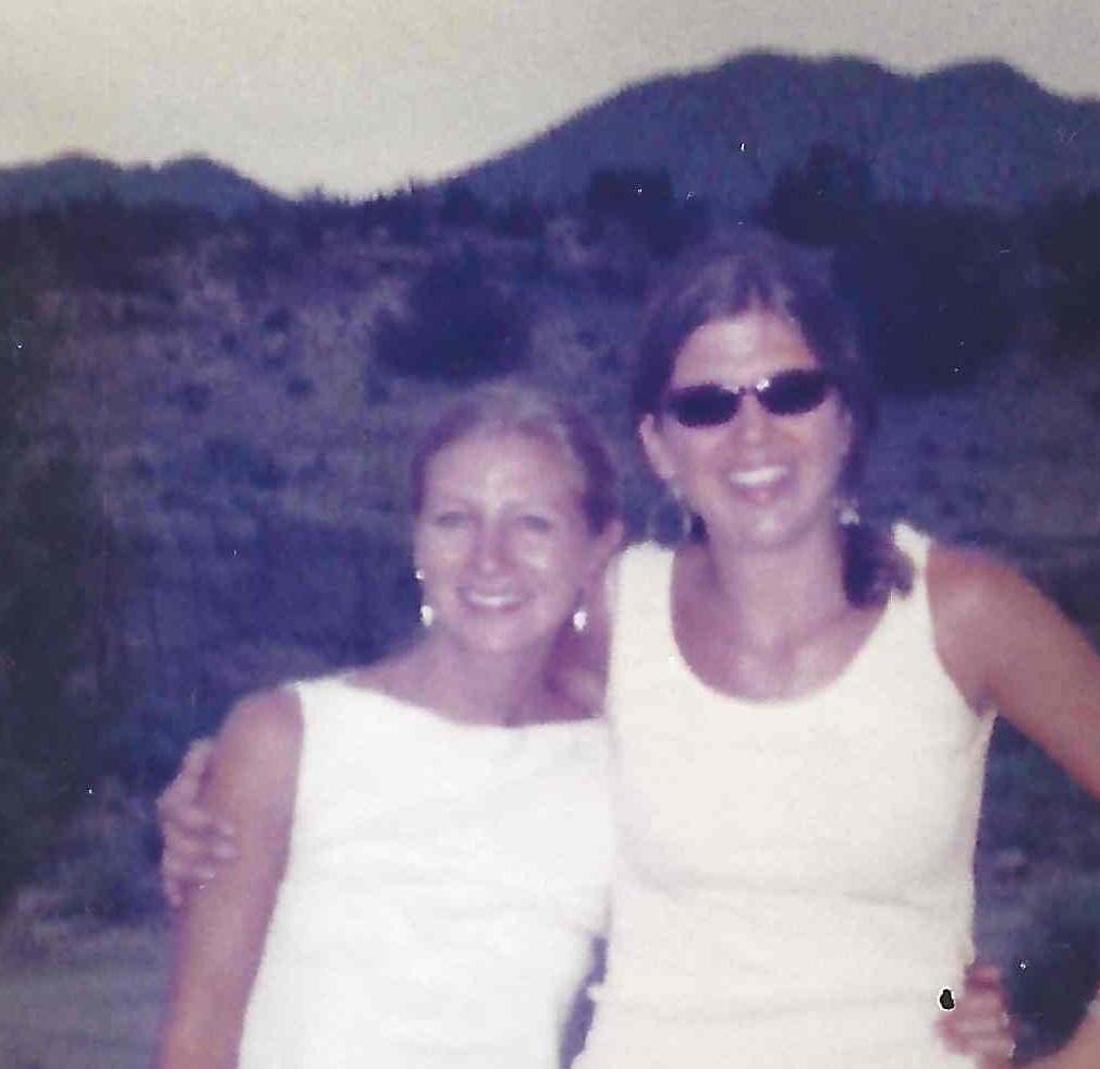 2002. Backdropped by the Sangre de Cristo Mountain foothills near Santa Fe, New Mexico, with Noemi Hagen Wierwille, lifelong bestie, inspiration, and encourager.