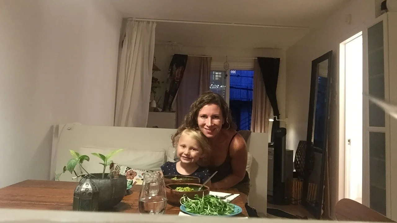 Dîner pour deux, at our bite-sized Airbnb studio in Plateau-Mont-Royal, Montréal.