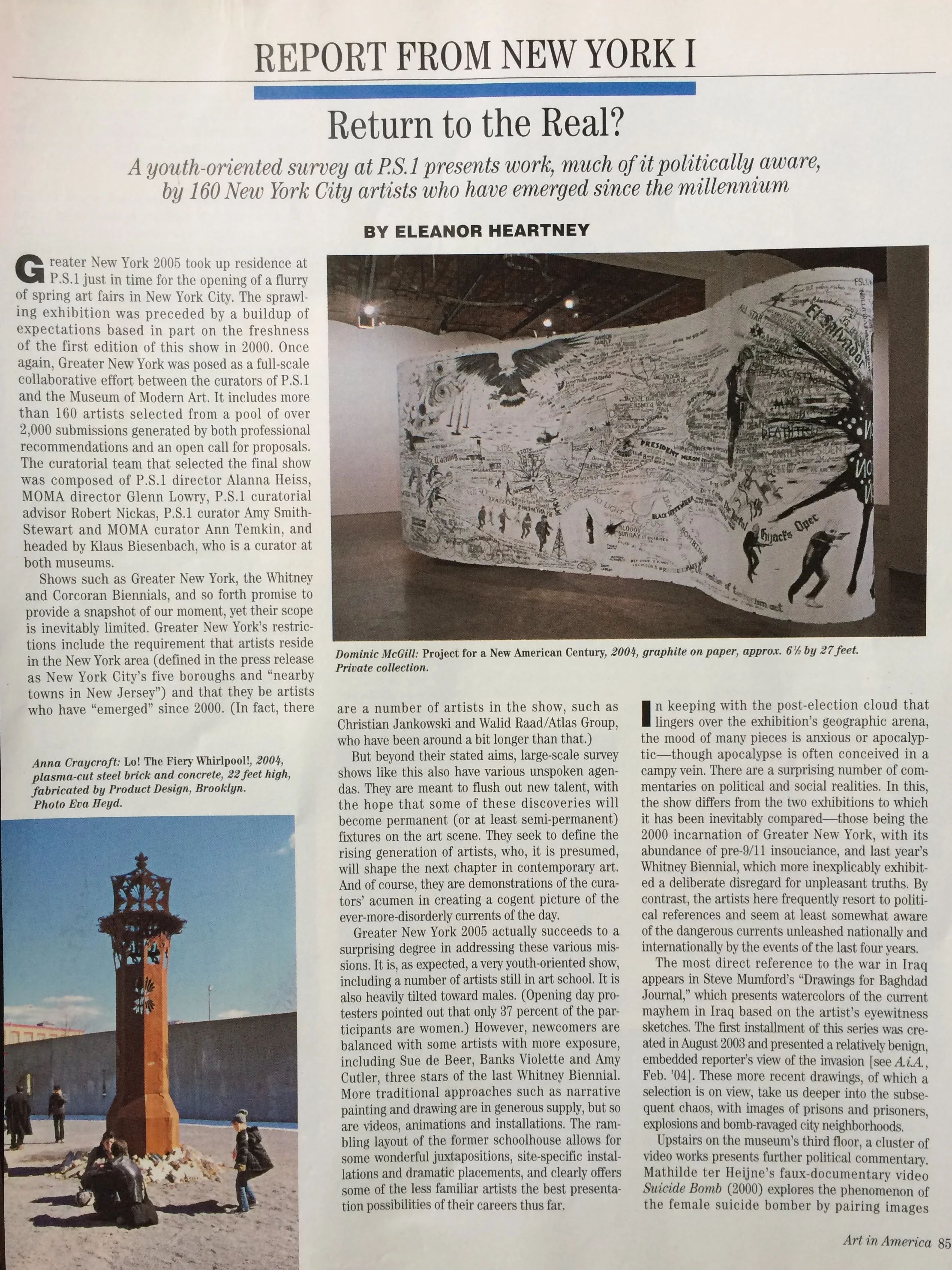 Art in America, June/July 2005