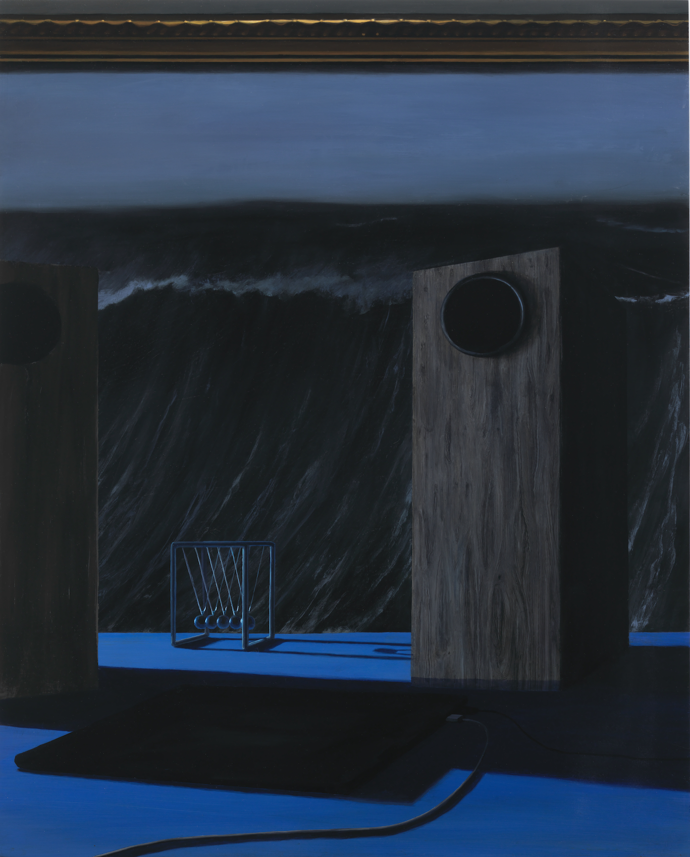  Alexa, Siri, Landscape  2018  Oil on panel  30” x 25” (76.2 x 62 cm) 