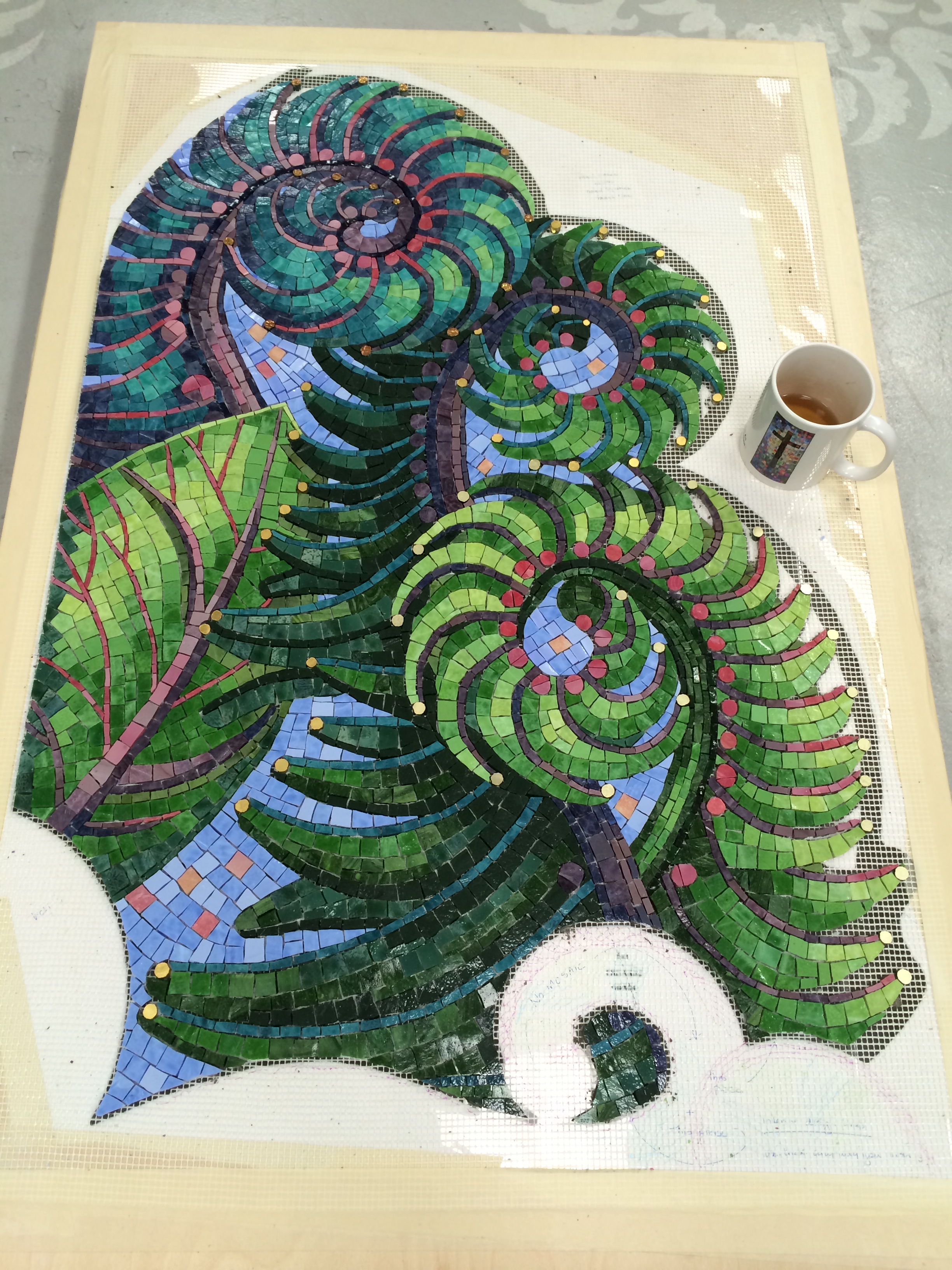Unfurled - Mural Section by Vicki Hanson-Burkhart