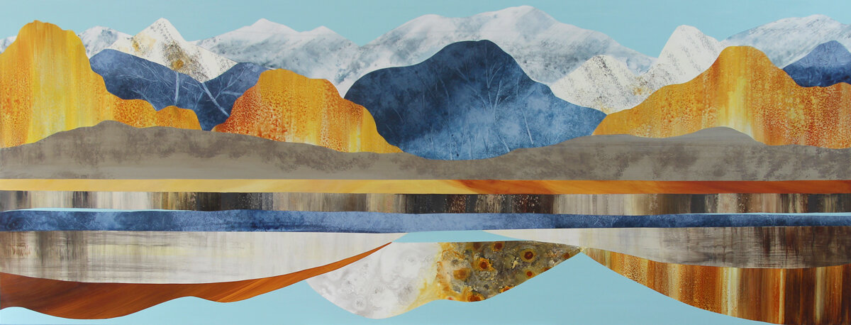  Over The Pass, Through The Seasons  36x96”. Acrylic on Panel. 2020.   •SOLD  Gallery MAR, Park City UT   