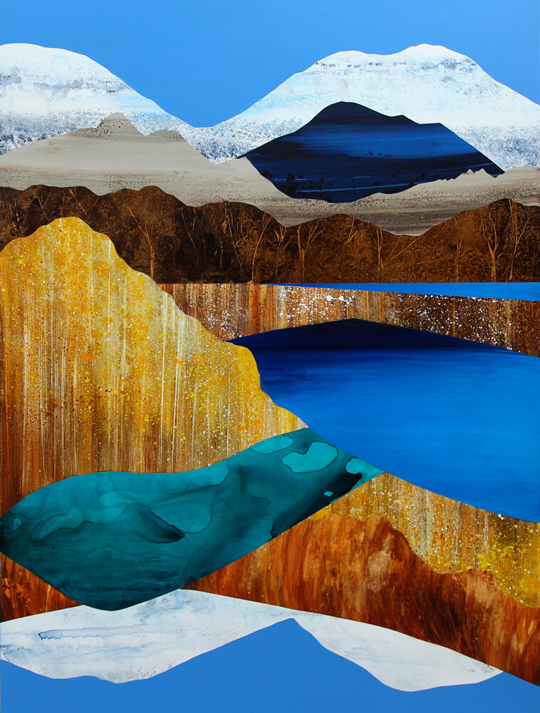  Piney Lake, Fall View  48 x 36”, Acrylic on Panel   SOLD at Vail International Gallery  
