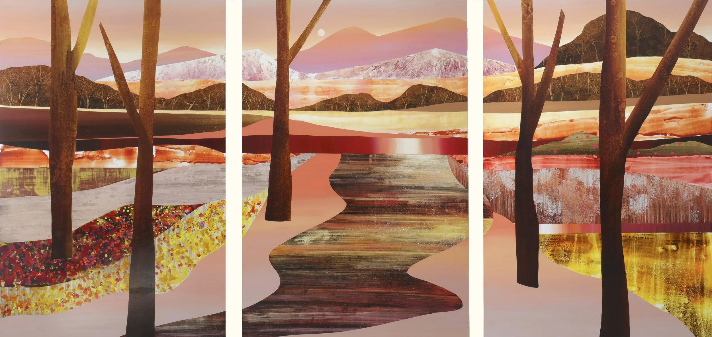  60 x 120" (Triptych) Acrylic on Panels