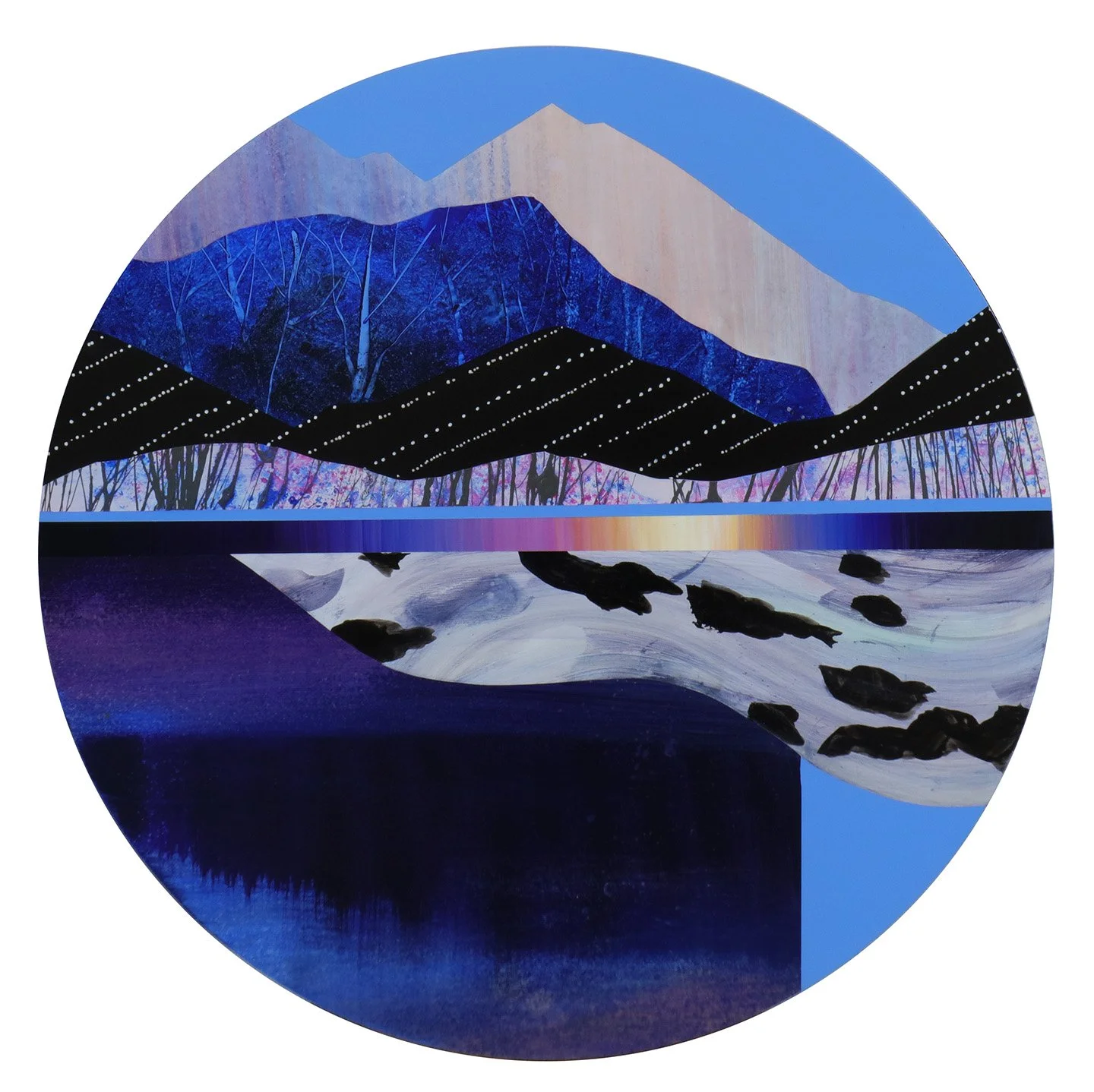 24” Round. Acrylic on Panel. 2025