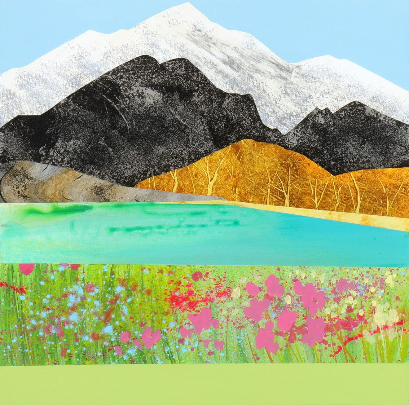  River Rock: Basalt, Sandstone, 20×20”   Available at Visions West Contemporary  