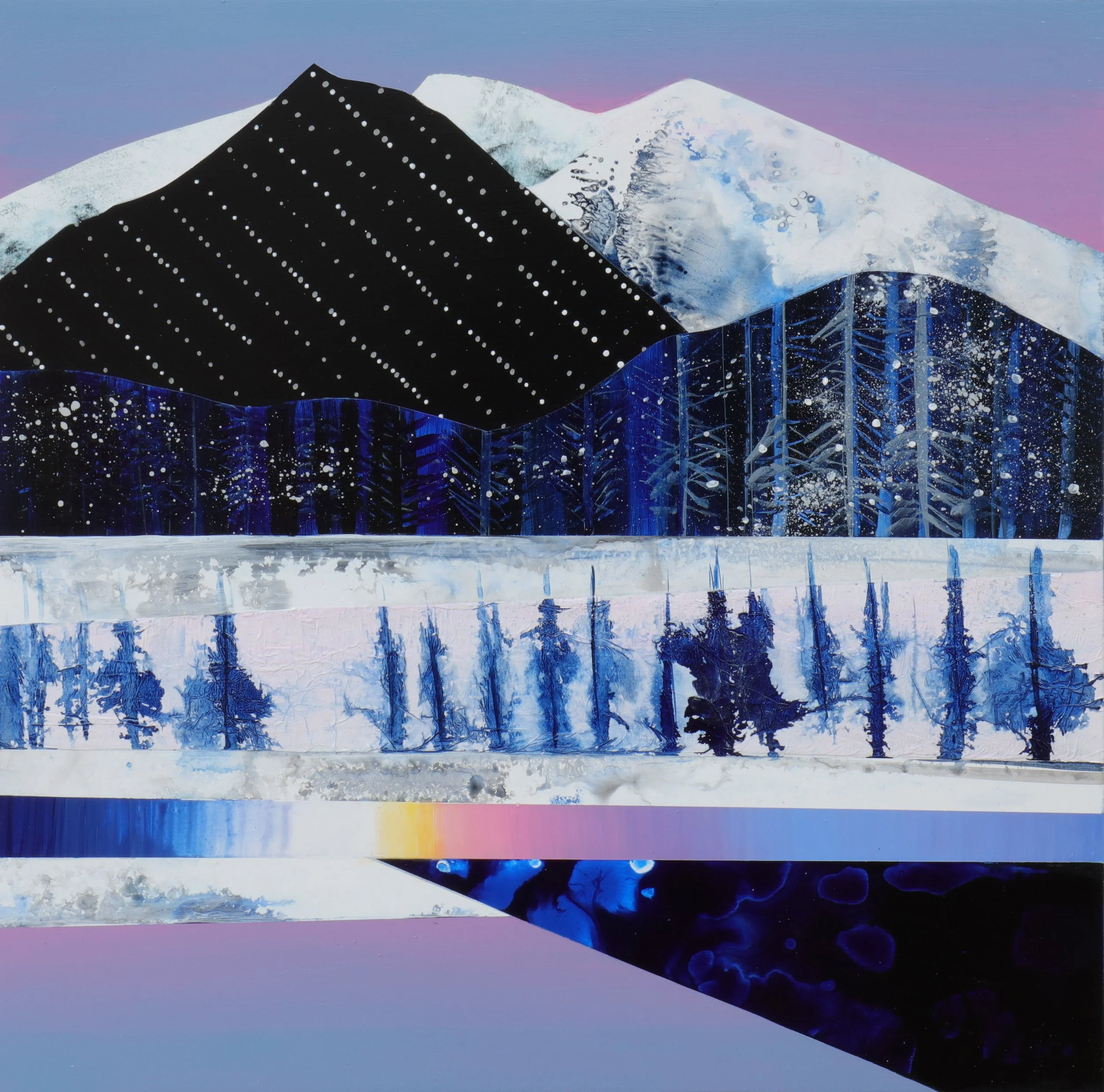  Alpen Glow, 20×20”   Available Feb 13th at Gallery MAR, Park City, UT  